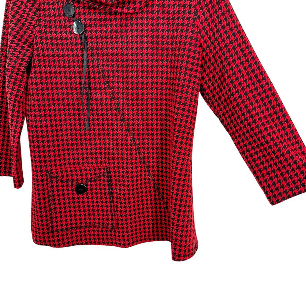 Calessa Medium Red Wearable Art Christmas Blouse … - image 5